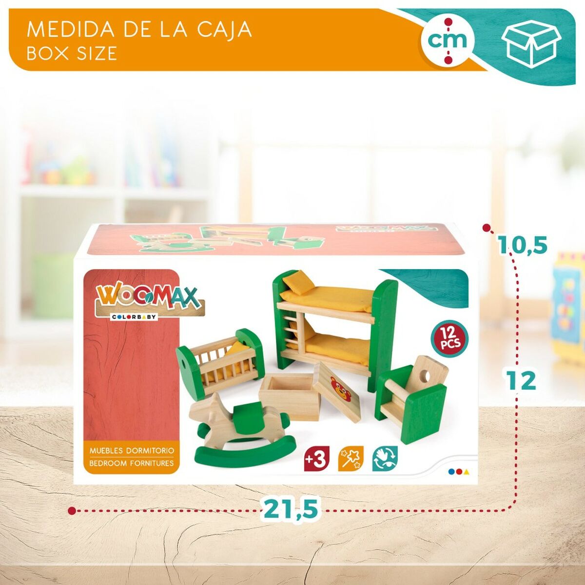 Doll’s house bedroom Woomax (6 Units)