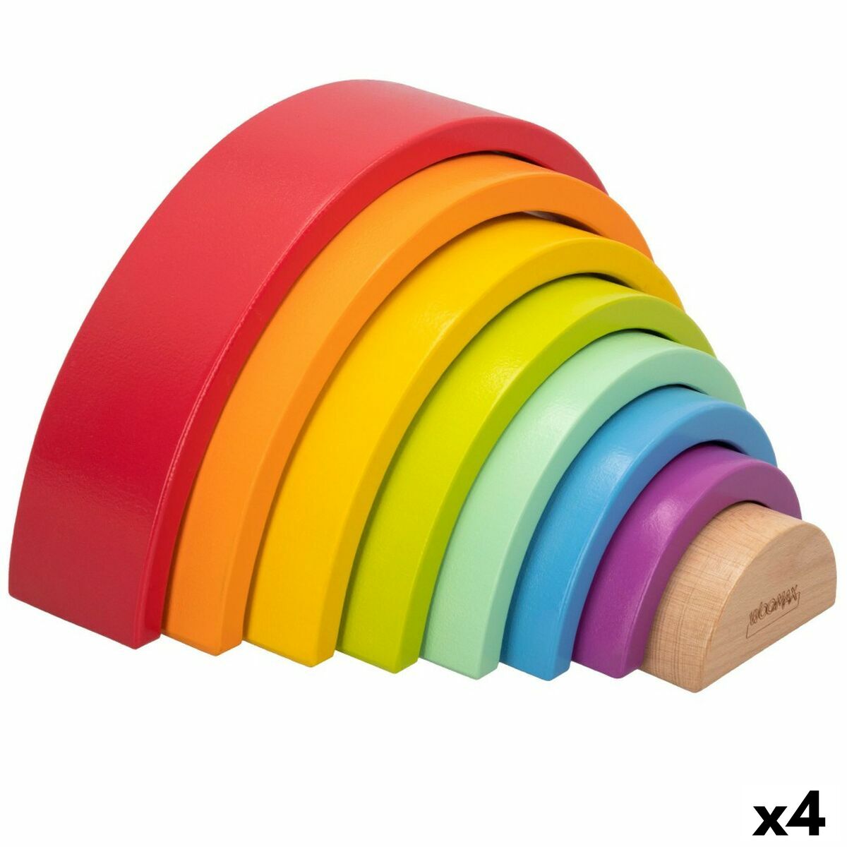 Child’s Wooden Puzzle Woomax Rainbow 8 Pieces 4 Units Child’s Wooden Puzzle Woomax Rainbow 8 Pieces 4 Units