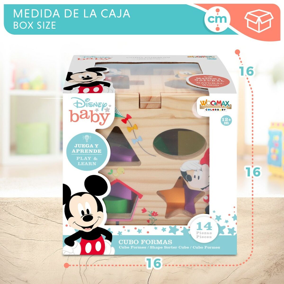 Child’s Wooden Puzzle Disney 14 Pieces 15 x 15 x 15 cm (6 Units)