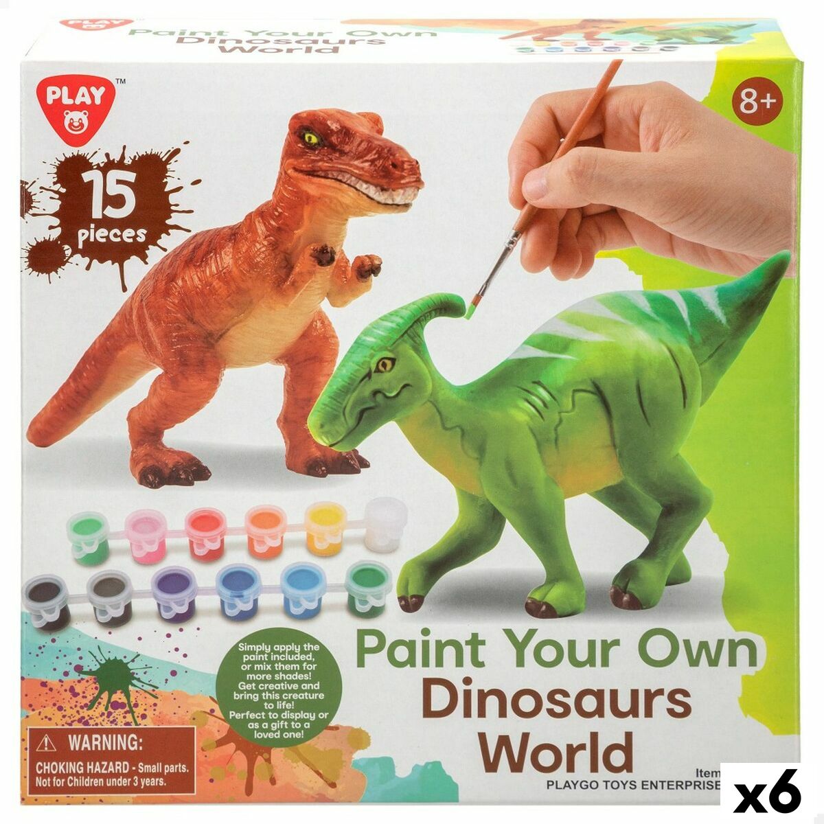 Set of 2 Dinosaurs PlayGo 15 Pieces 6 Units 14,5 x 9,5 x 5 cm Dinosaurs For painting Set of 2 Dinosaurs PlayGo 15 Pieces 6 Units 14,5 x 9,5 x 5 cm Dinosaurs For painting