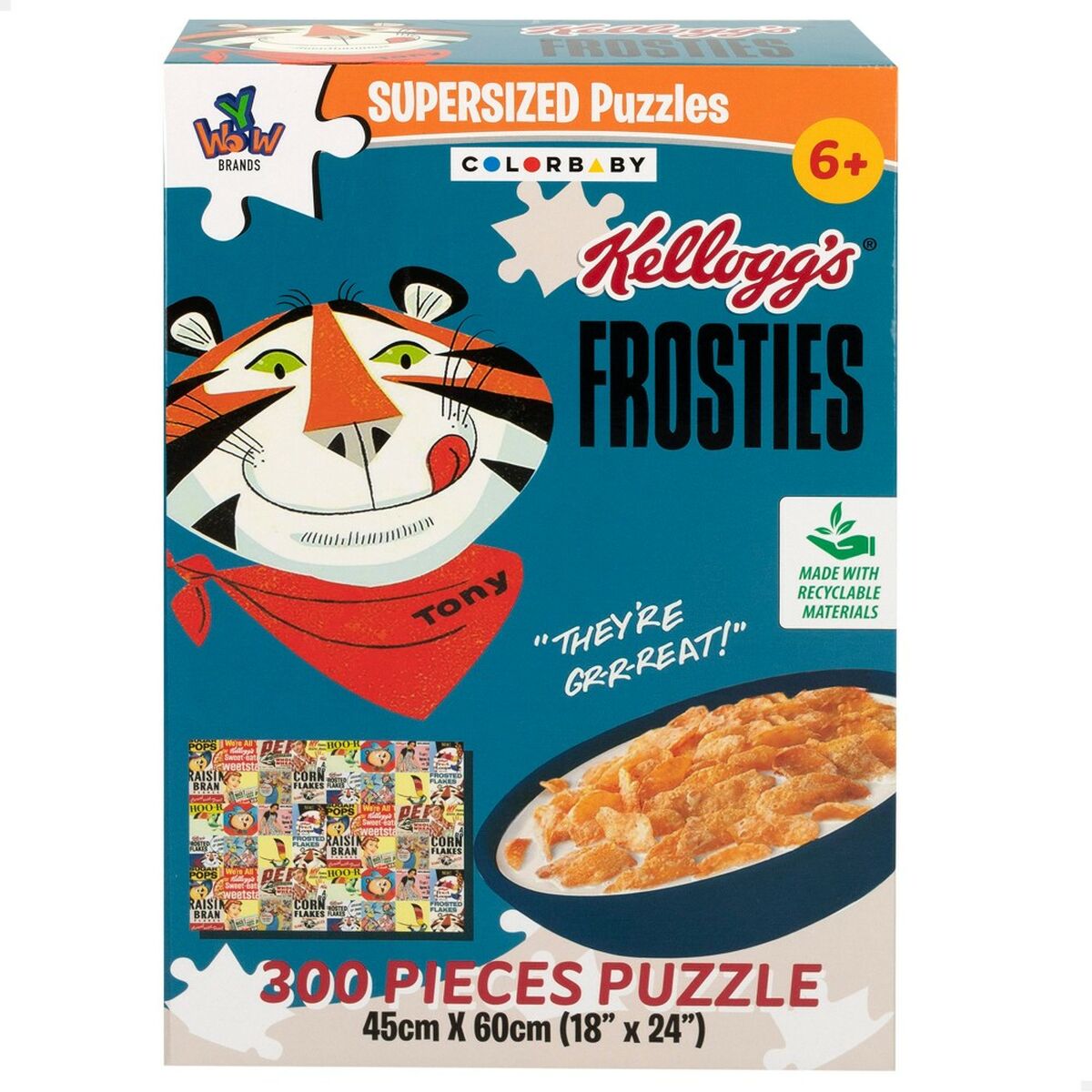 Puzzle Colorbaby Kellogg’s Frosties 300 Pieces 6 Units 60 x 45 x 0,1 cm