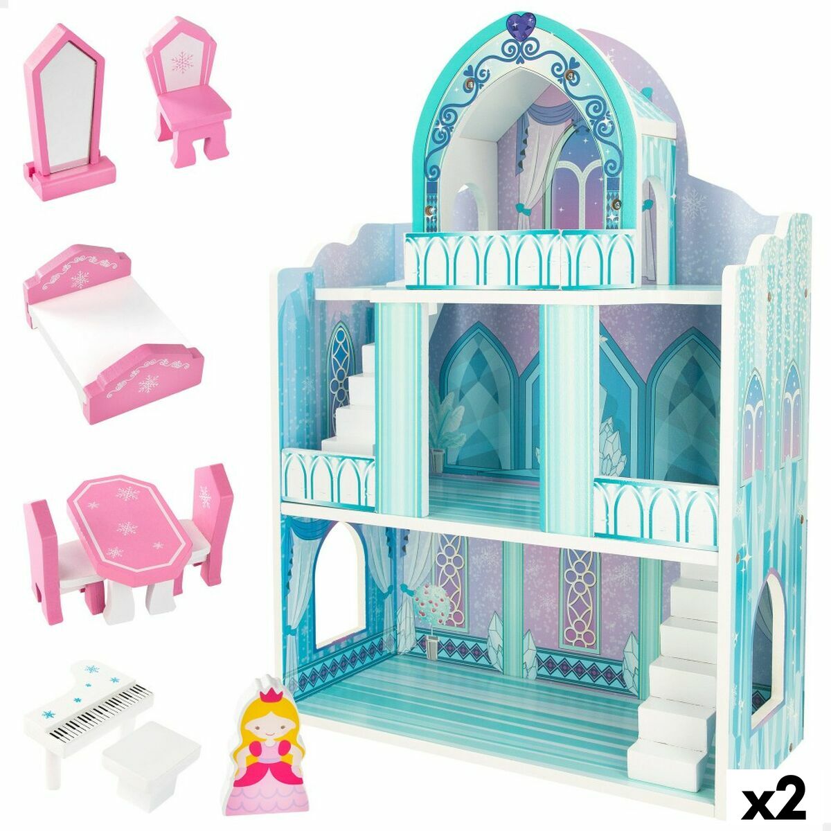 Doll’s House Woomax 9 Pieces 2 Units 37 x 53,5 x 15 cm Doll’s House Woomax 9 Pieces 2 Units 37 x 53,5 x 15 cm