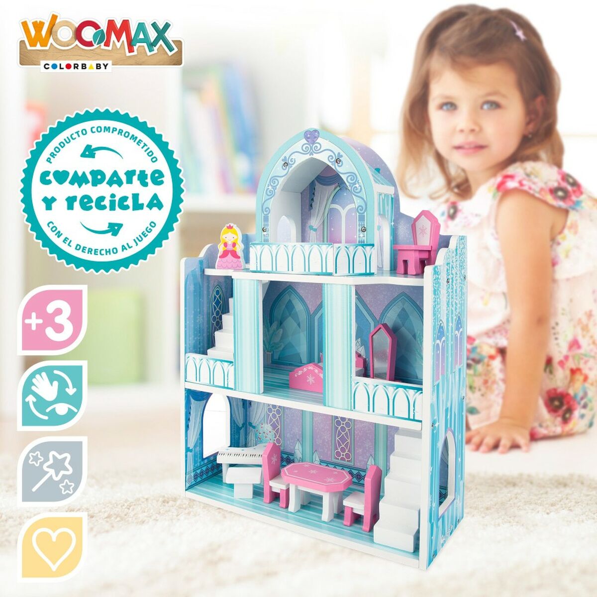 Doll’s House Woomax 9 Pieces 2 Units 37 x 53,5 x 15 cm