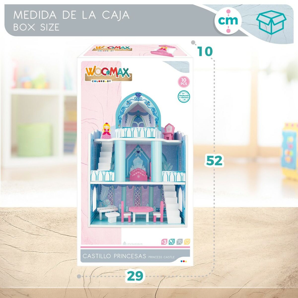 Doll’s House Woomax 9 Pieces 2 Units 37 x 53,5 x 15 cm