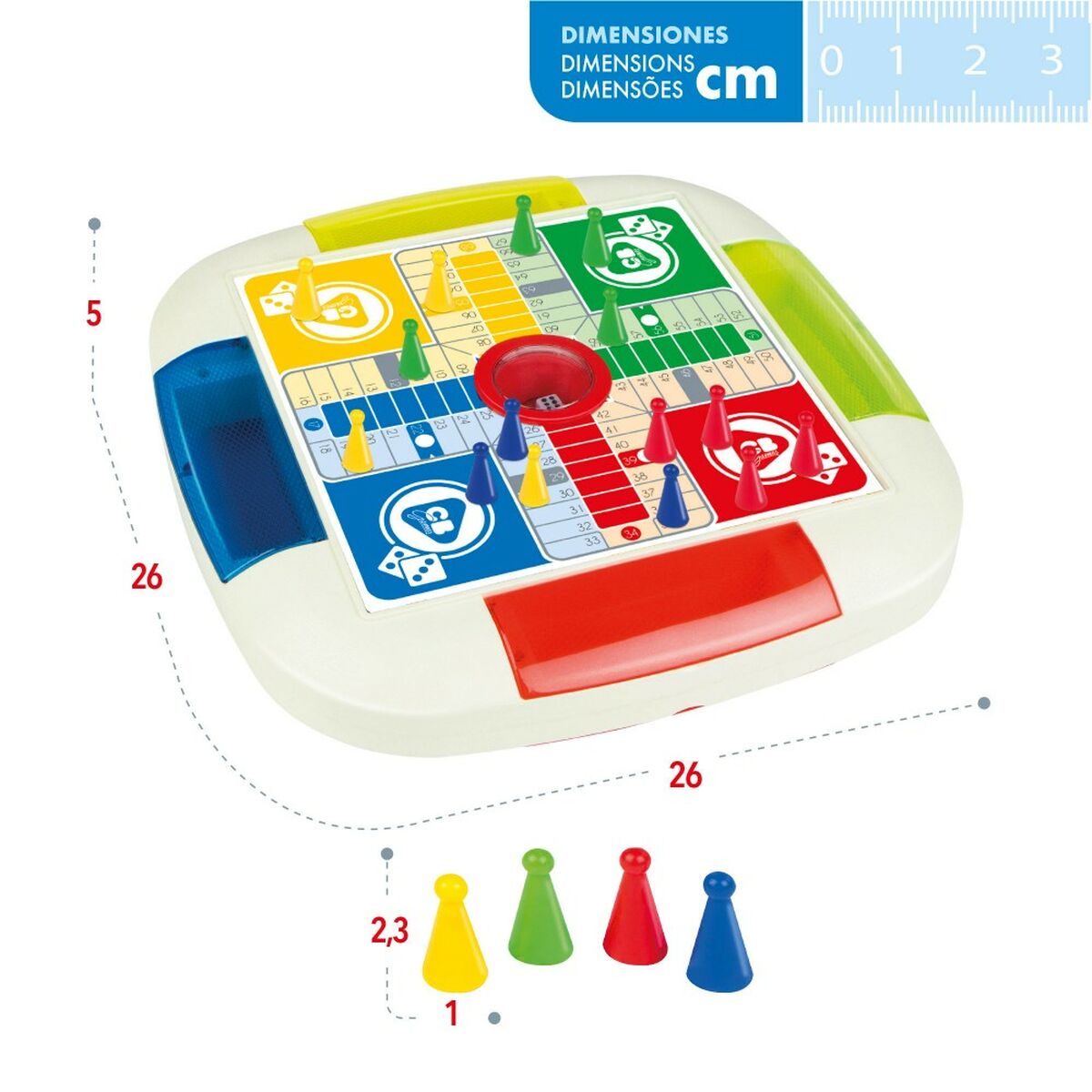 Parchís and Oca Board CB Games 26 x 5 x 26 cm (6 Units)