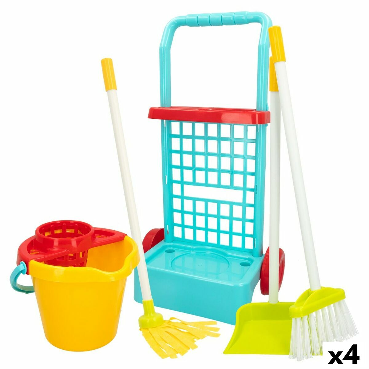 Cleaning Trolley with Accessories Colorbaby My Home 30,5 x 55,5 x 19,5 cm (4 Units) Cleaning Trolley with Accessories Colorbaby My Home 30,5 x 55,5 x 19,5 cm (4 Units)