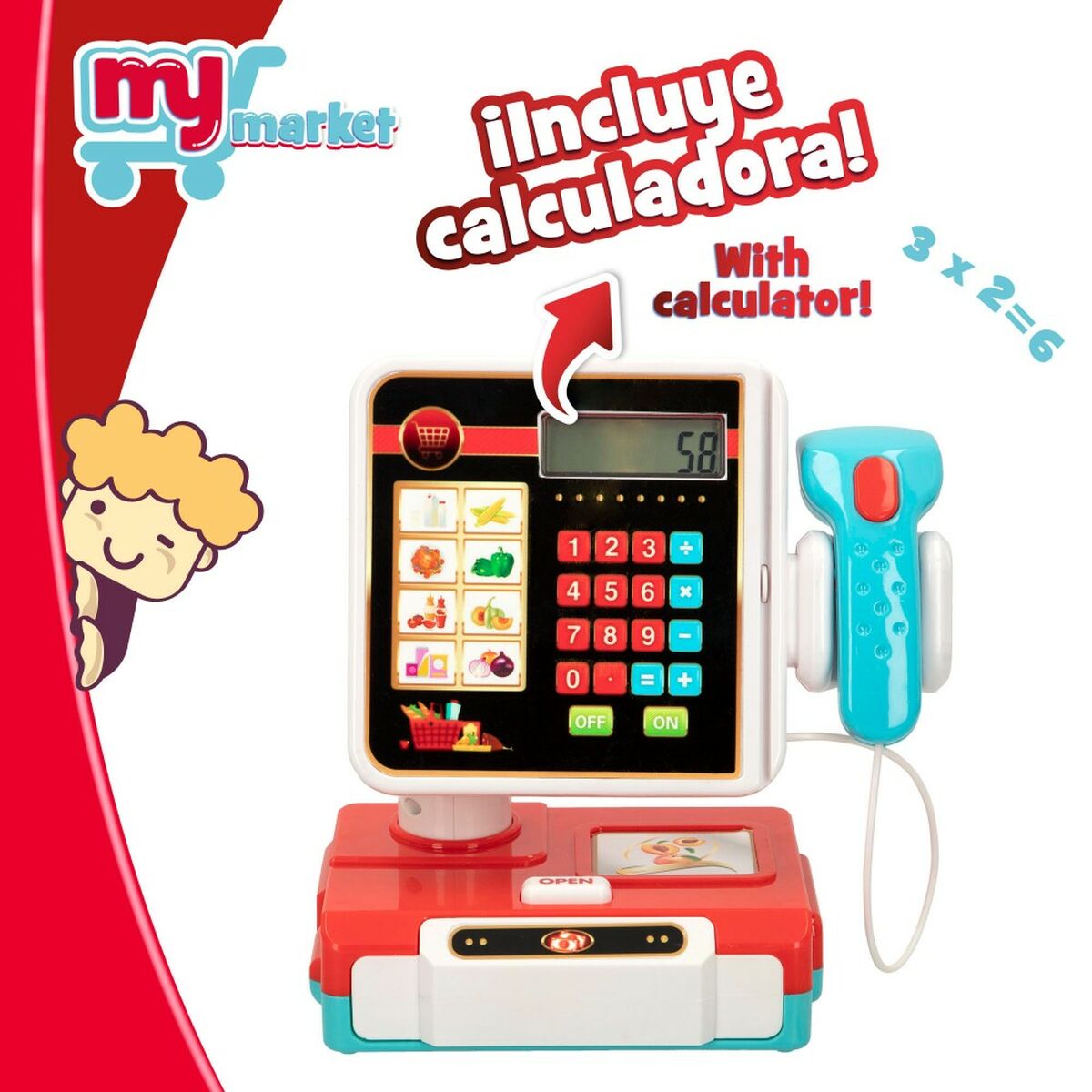 Toy Cash Register Colorbaby My Home 17 Pieces 18 x 19 x 11 cm 6 Units
