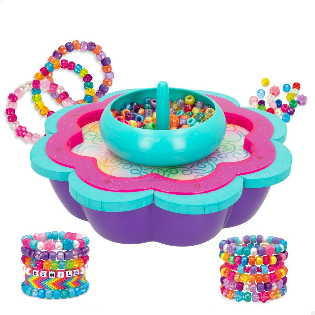 Bracelet Making Kit Cra-Z-Art Shimmer ‘n’ Sparkle Plastic 22,5 x 6,5 x 22,5 cm 2-in-1 (2 Units)
