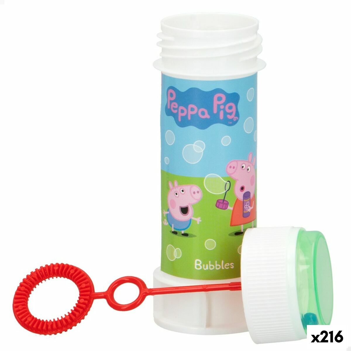 Bubble blower Peppa Pig 60 ml 3,7 x 11,5 x 3,7 cm (216 Units) Bubble blower Peppa Pig 60 ml 3,7 x 11,5 x 3,7 cm (216 Units)
