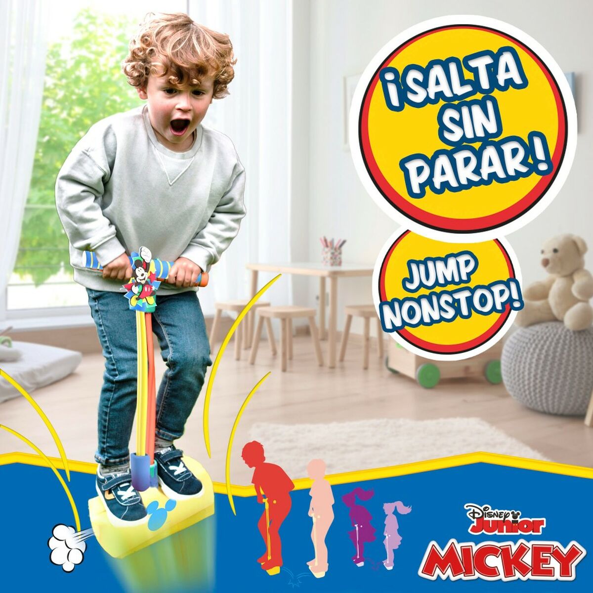 Pogobouncer Mickey Mouse 3D Yellow Children’s (4 Units)