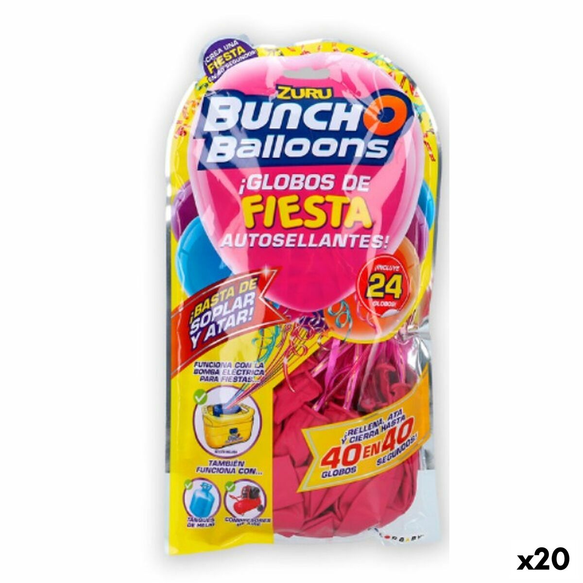 Balloons Zuru Bunch-o-Balloons 24 Pieces 20 Units Balloons Zuru Bunch-o-Balloons 24 Pieces 20 Units