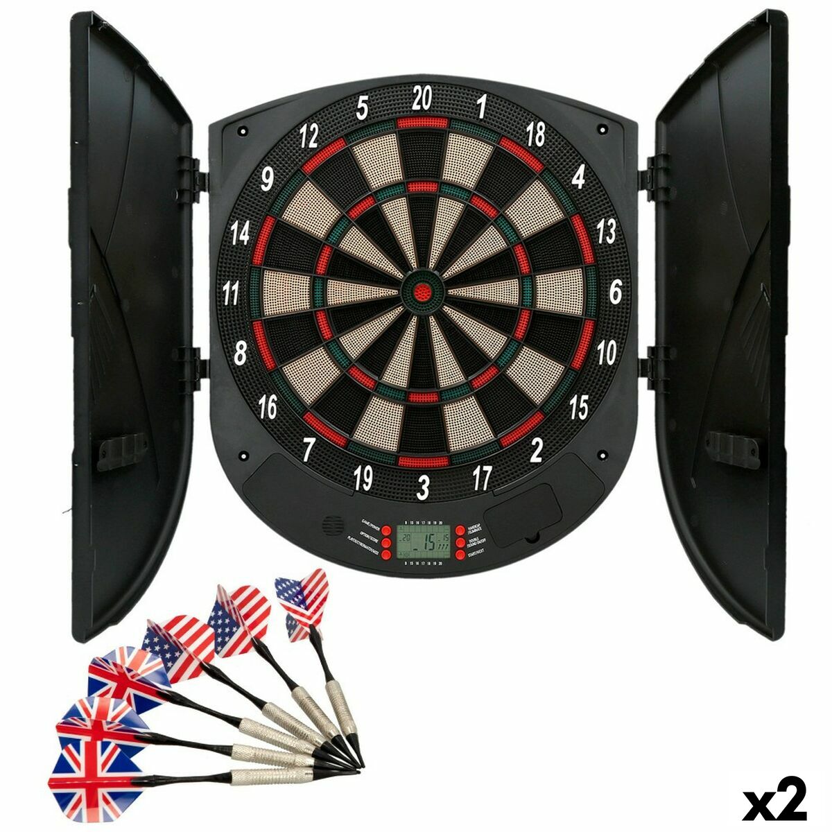 Electronic Dartboard Aktive 45 x 50 x 4,5 cm (2 Units) Electronic Dartboard Aktive 45 x 50 x 4,5 cm (2 Units)