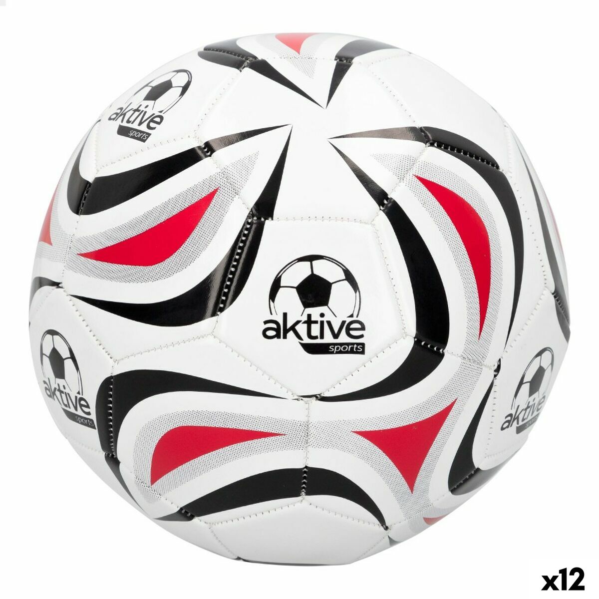 Football Aktive 5 Ã 22 cm White PVC (12 Units)