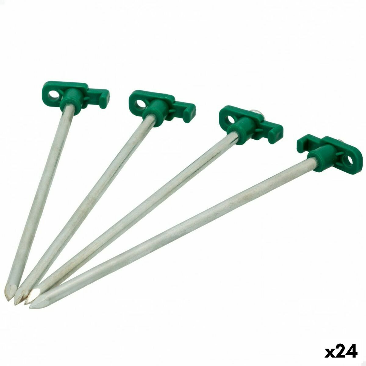 Camping peg Aktive 25 cm 4 Pieces Ø 8 mm (24 Units) Camping peg Aktive 25 cm 4 Pieces Ø 8 mm (24 Units)