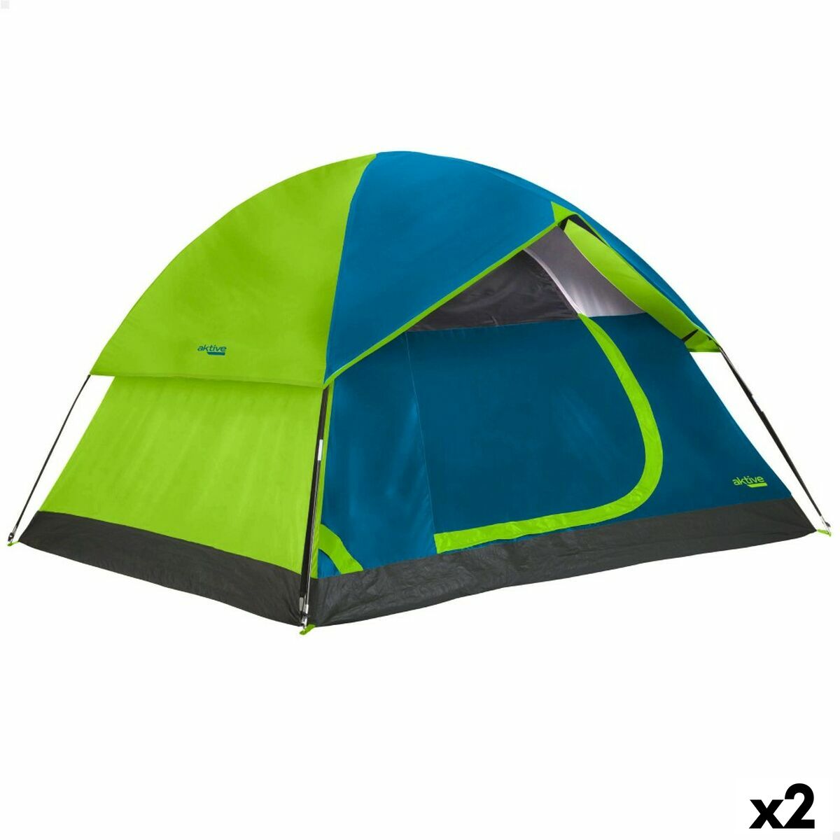 Tent Aktive 4 persons 240 x 130 x 210 cm (2 Units) Tent Aktive 4 persons 240 x 130 x 210 cm (2 Units)