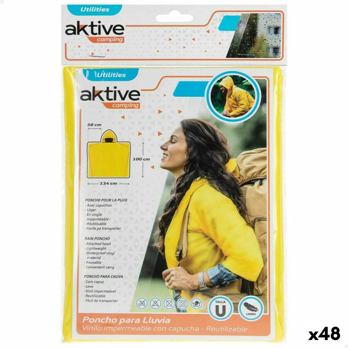 Raincoat Aktive Yellow (48 Units) Raincoat Aktive Yellow (48 Units)