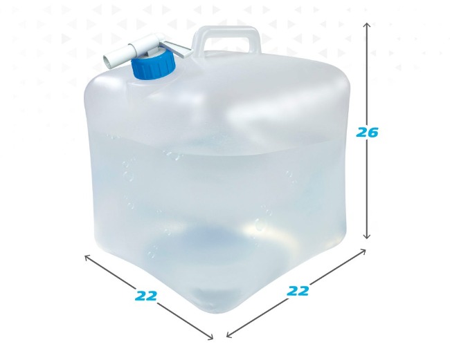 Water bottle Aktive Polyethylene 10 L 22 x 26 x 22 cm (12 Units)