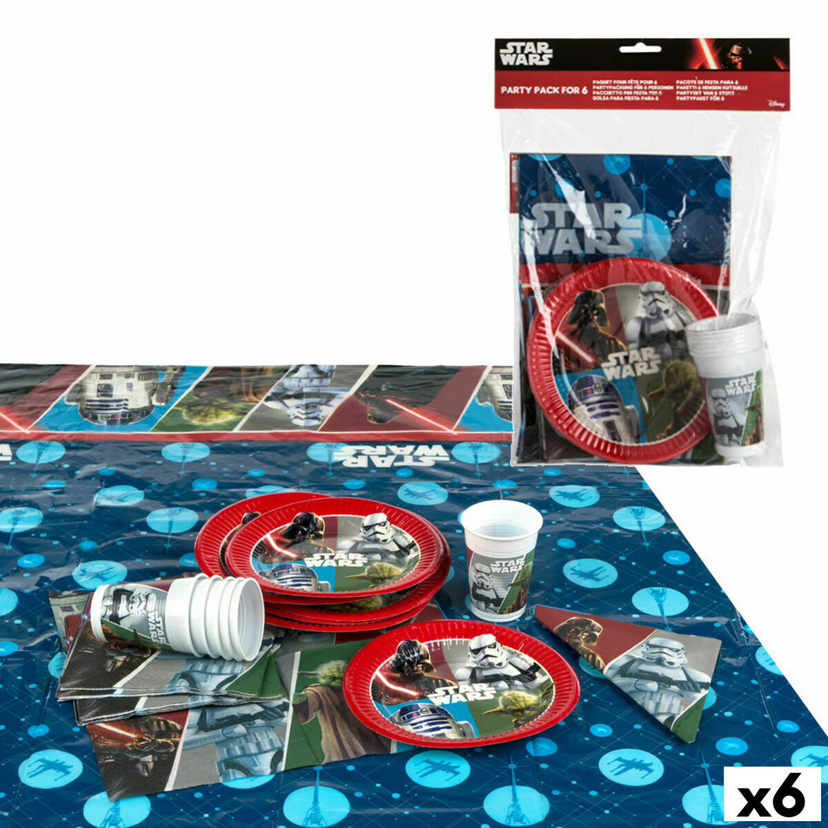 Party supply set Star Wars (6 Units) Party supply set Star Wars (6 Units)
