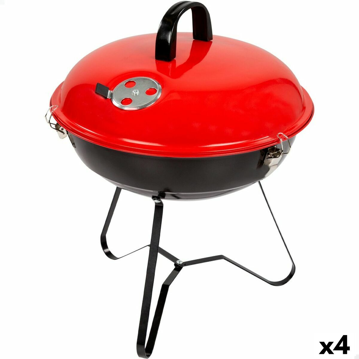 Barbecue Portable Aktive Enamelled Metal 36 cm 36 x 44 x 36 cm (4 Units) Red Barbecue Portable Aktive Enamelled Metal 36 cm 36 x 44 x 36 cm (4 Units) Red