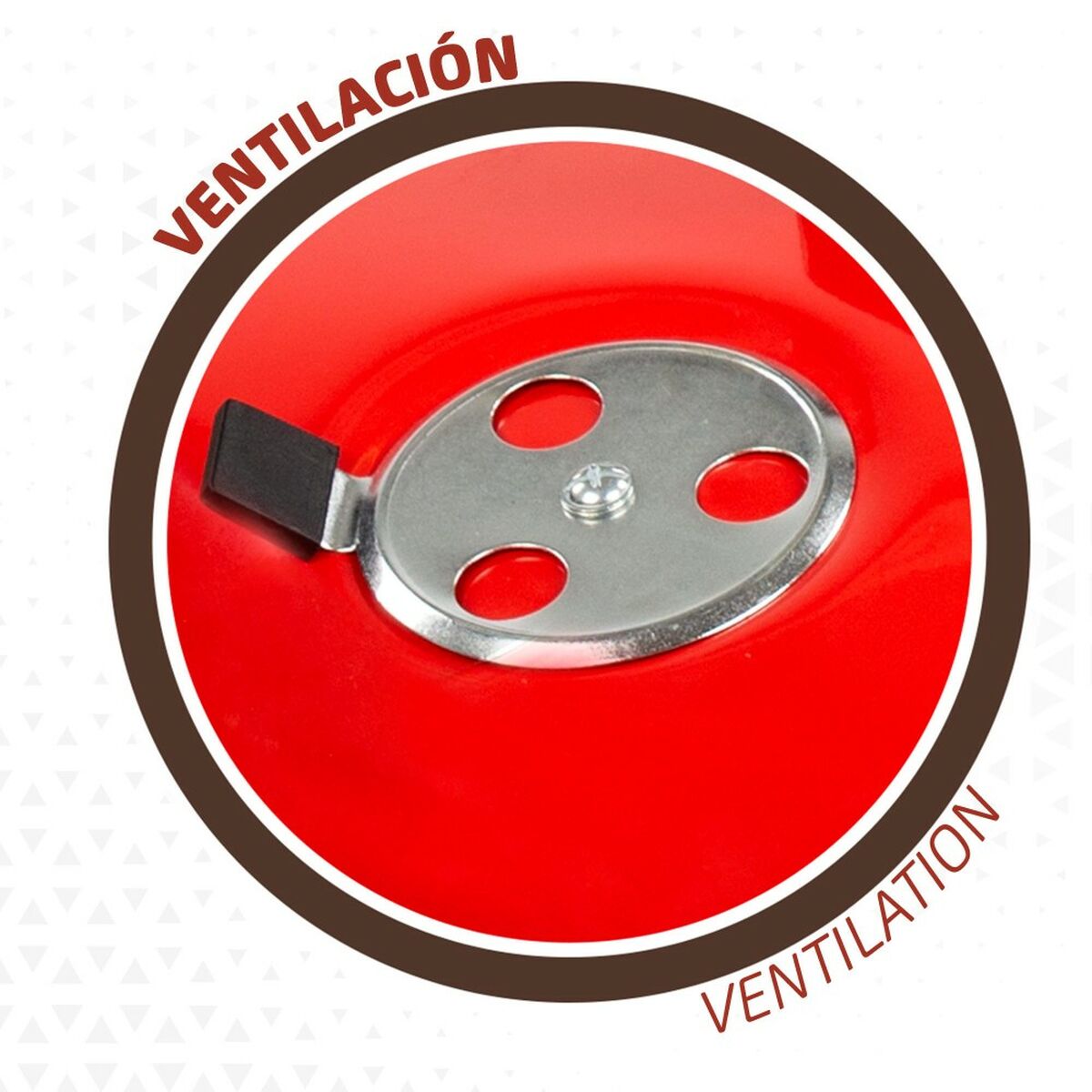 Barbecue Portable Aktive Enamelled Metal  36 cm 36 x 44 x 36 cm (4 Units) Red