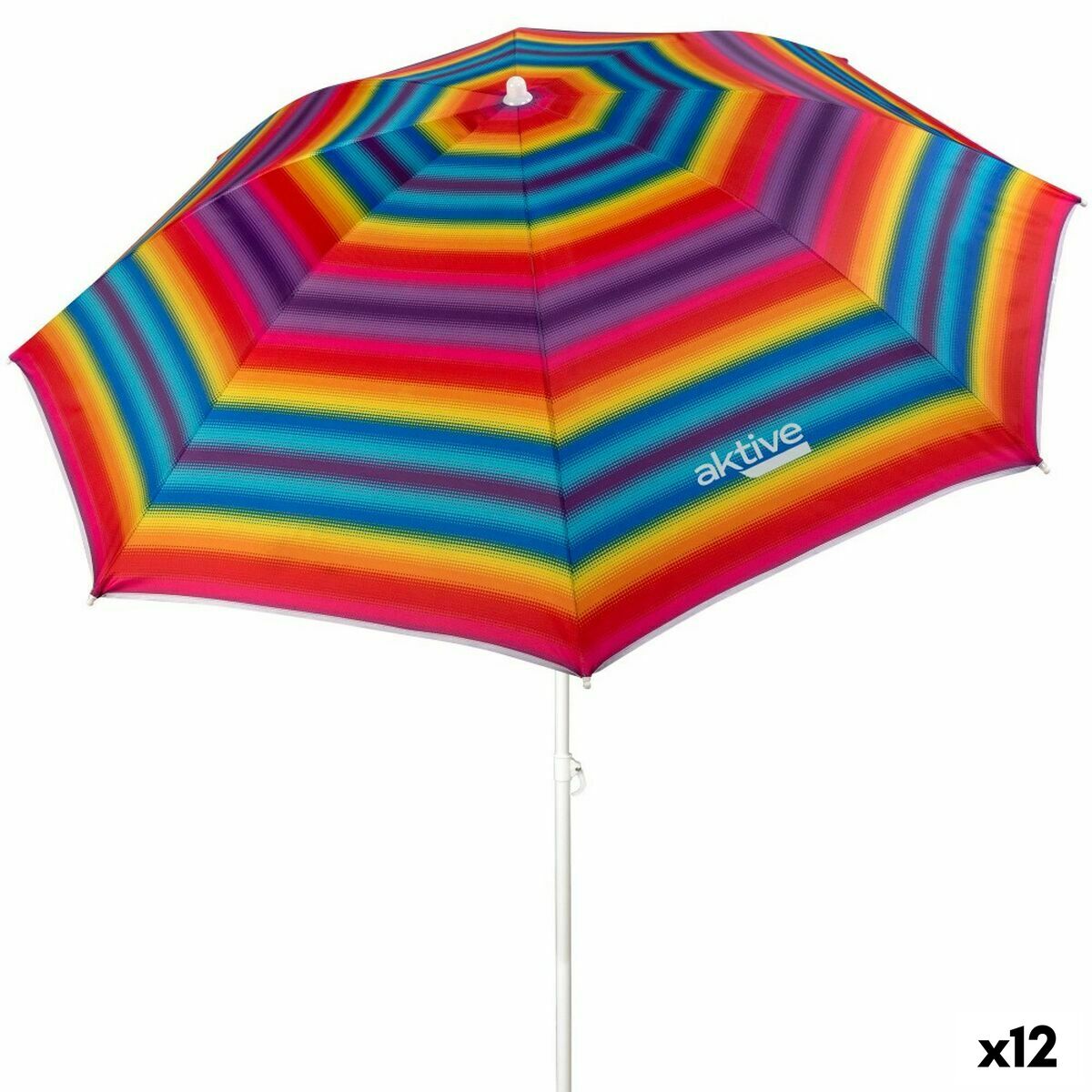 Umbrella Aktive Multicolour 180 x 185 x 180 cm (12 Units) Umbrella Aktive Multicolour 180 x 185 x 180 cm (12 Units)