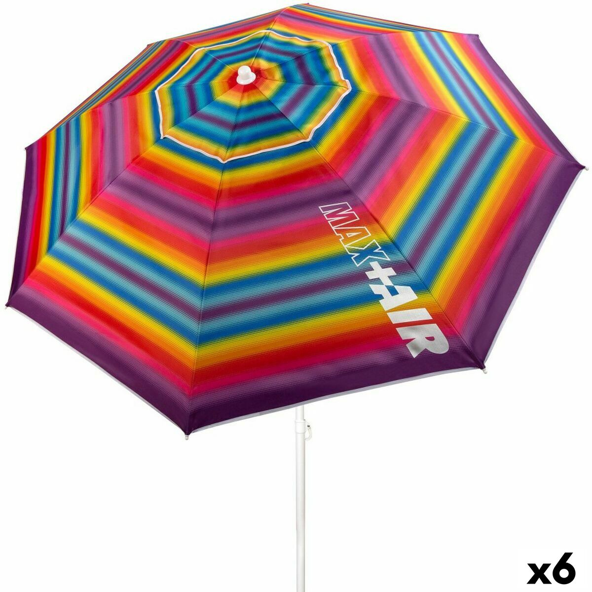 Umbrella Aktive Multicolour 200 x 200 x 200 cm (6 Units) Umbrella Aktive Multicolour 200 x 200 x 200 cm (6 Units)