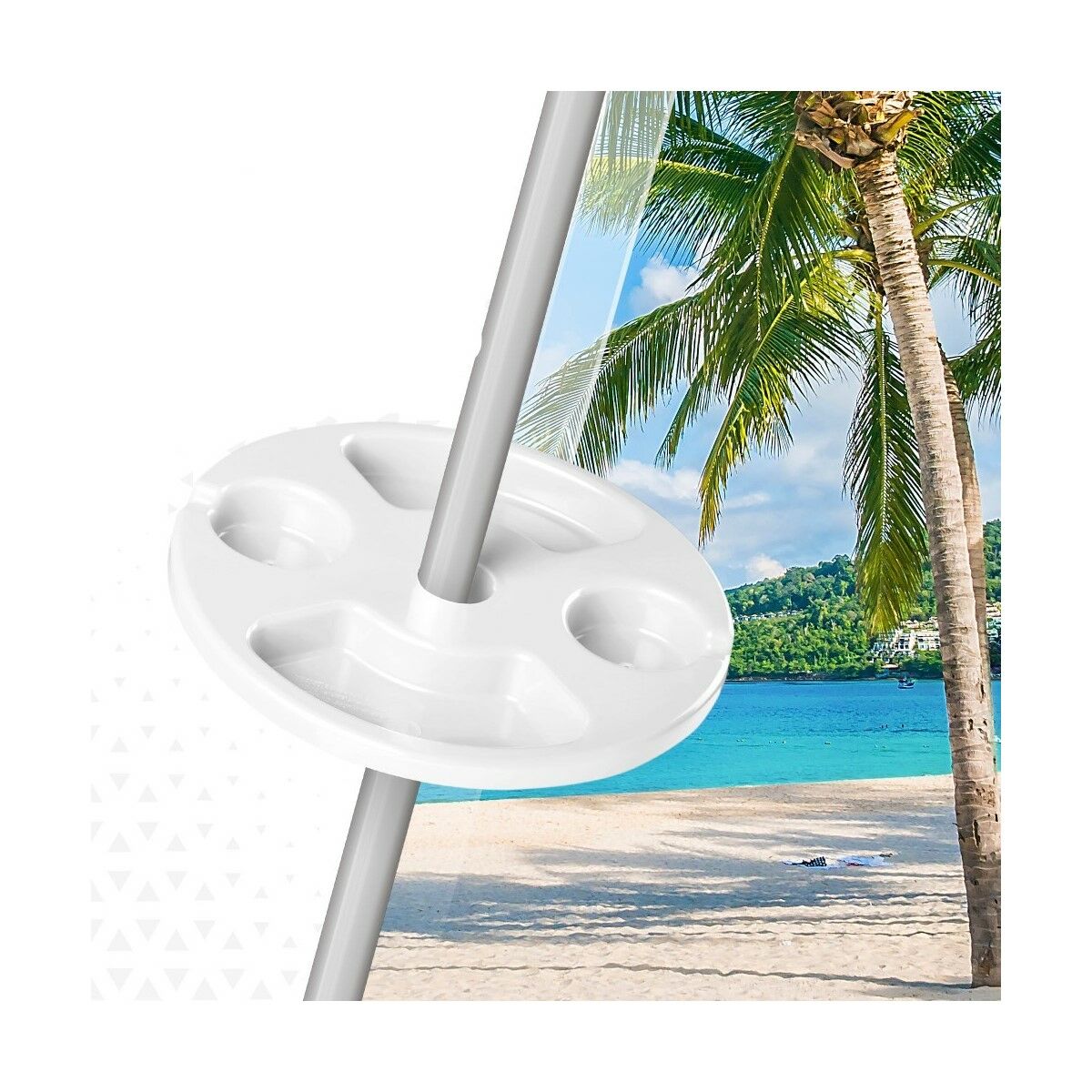 Beach Umbrella Cup Holder Aktive 29,5 x 8 x 29,5 cm Sunshade (12 Units)