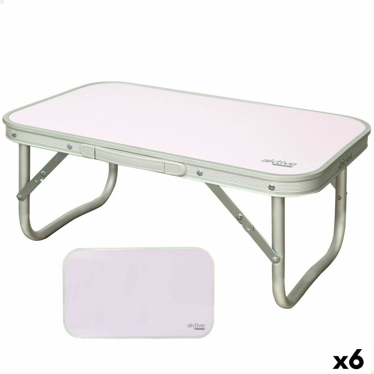 Folding Table Aktive Light mauve 56 x 24 x 34 cm (6 Units) Folding Table Aktive Light mauve 56 x 24 x 34 cm (6 Units)