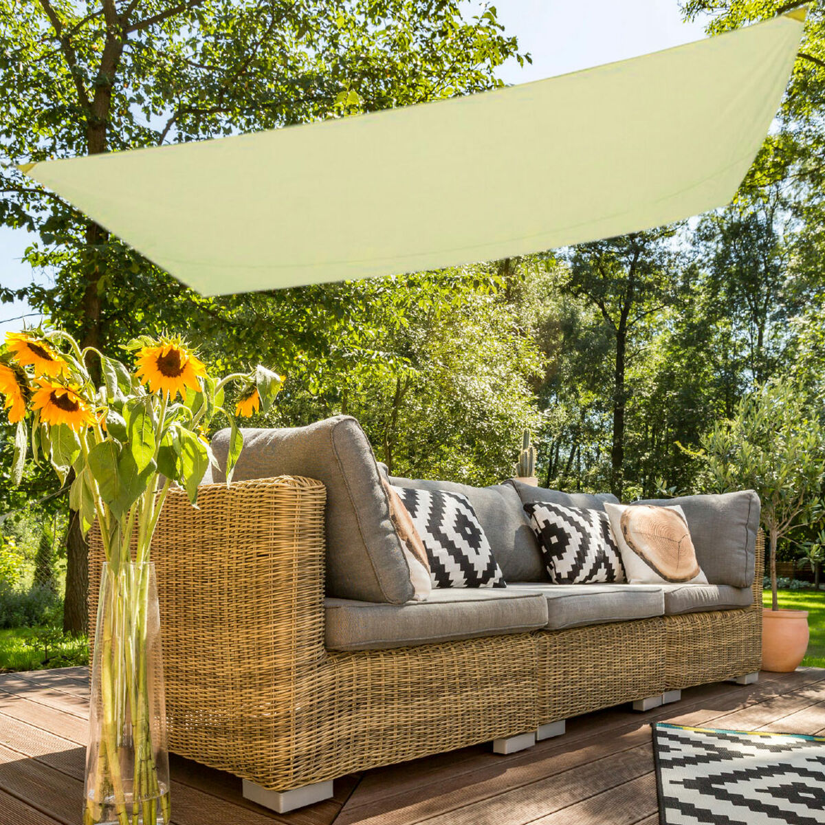 Shade Sail Aktive Cream 200 x 0,5 x 300 cm Rectangular (6 Units)