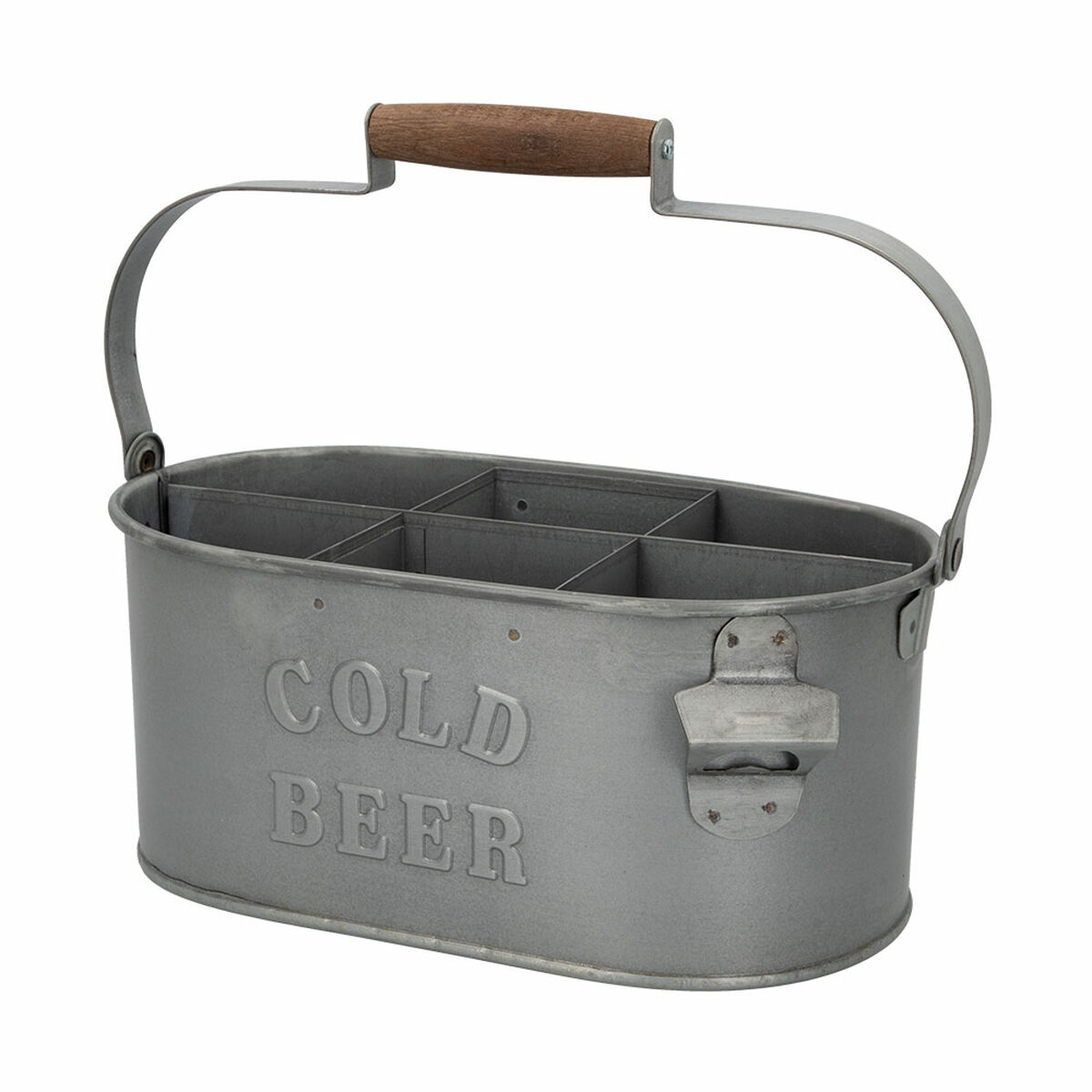 Decorative basket Aktive 35,5 x 16 x 19,5 cm Bottle rack (6 Units)