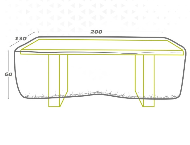 Protective Case Aktive Tables 200 x 60 x 130 cm (6 Units)