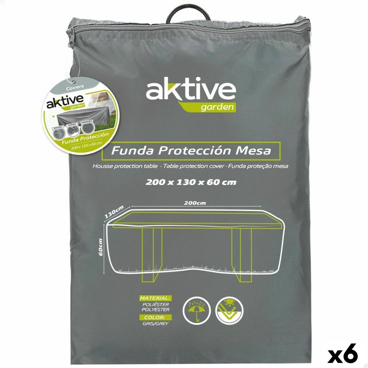 Protective Case Aktive Tables 200 x 60 x 130 cm (6 Units) Protective Case Aktive Tables 200 x 60 x 130 cm (6 Units)