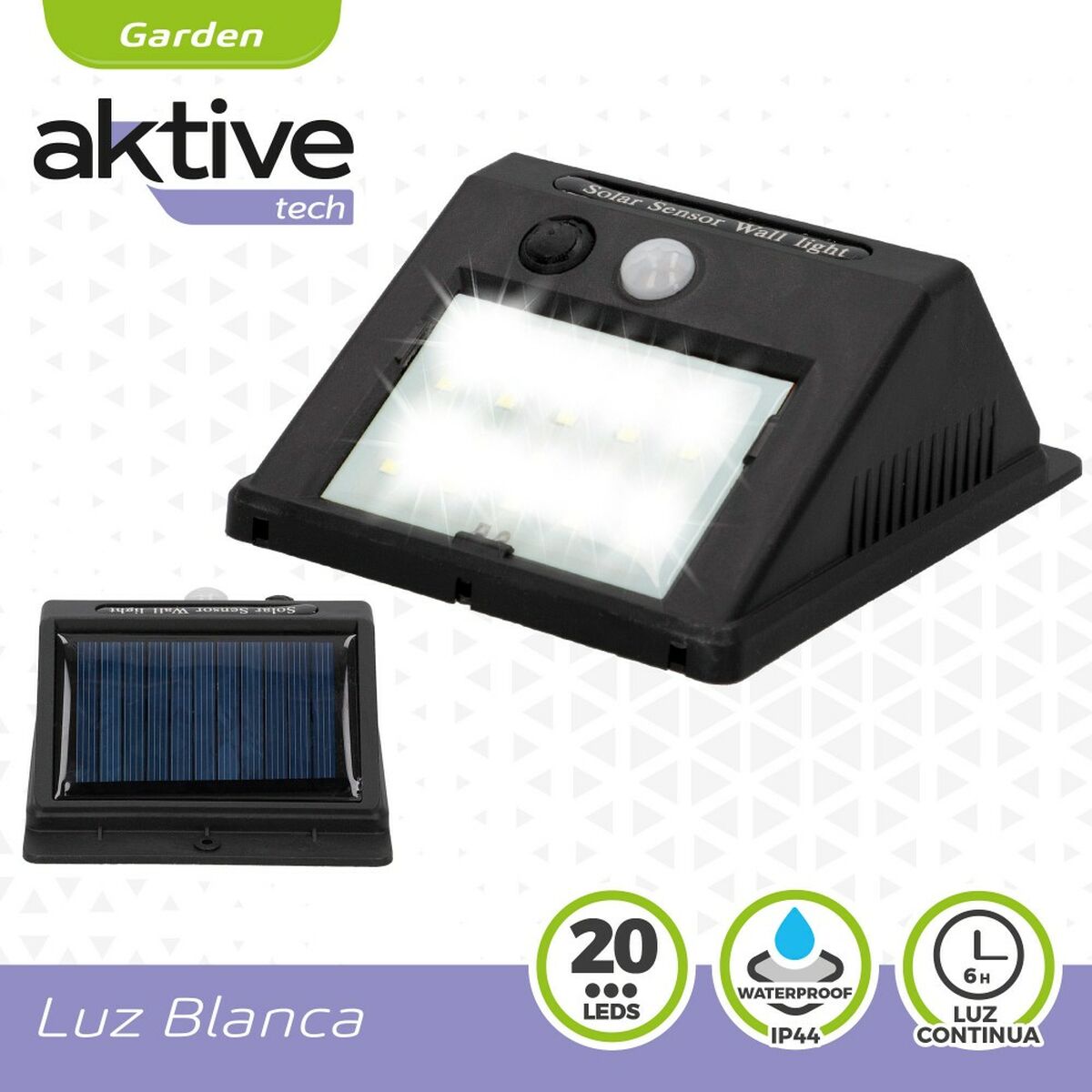 LED Light with Movement Sensor Aktive Plastic 9 x 12 x 5 cm (6 Units)