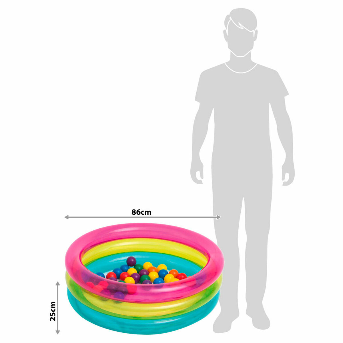 Ball Pool Intex 86 x 25 x 86 cm (3 Units)