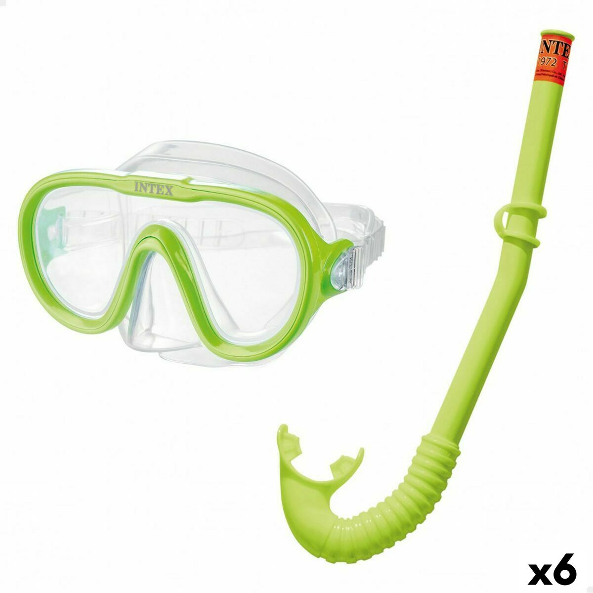 Snorkel Goggles and Tube Intex Adventurer Green Snorkel Goggles and Tube Intex Adventurer Green