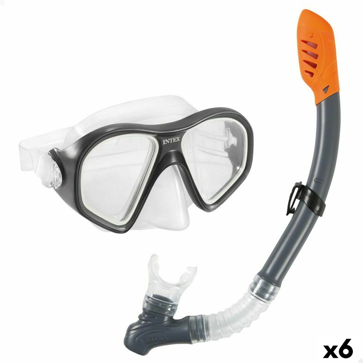 Snorkel Goggles and Tube Intex Reef Rider Blue Snorkel Goggles and Tube Intex Reef Rider Blue