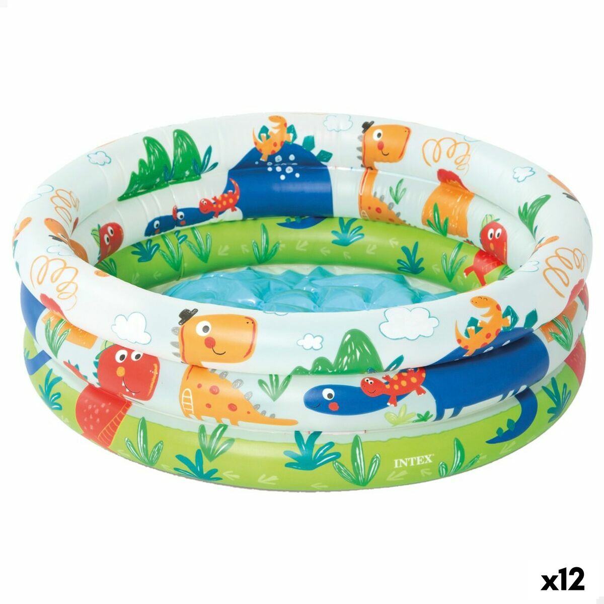 Inflatable Paddling Pool for Children Intex Dinosaurs Rings 28 L 33 L 61 x 22 x 61 cm (12 Units) Inflatable Paddling Pool for Children Intex Dinosaurs Rings 28 L 33 L 61 x 22 x 61 cm (12 Units)