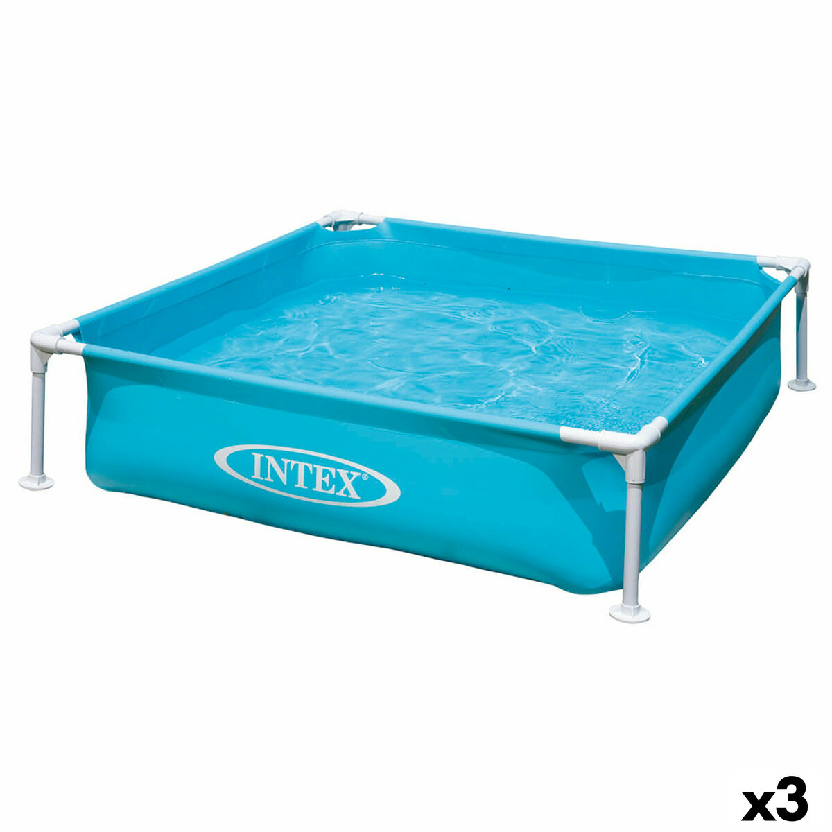Children’s pool Intex Mini Frame Blue Squared 342 L 122 x 30 x 122 cm (3 Units)