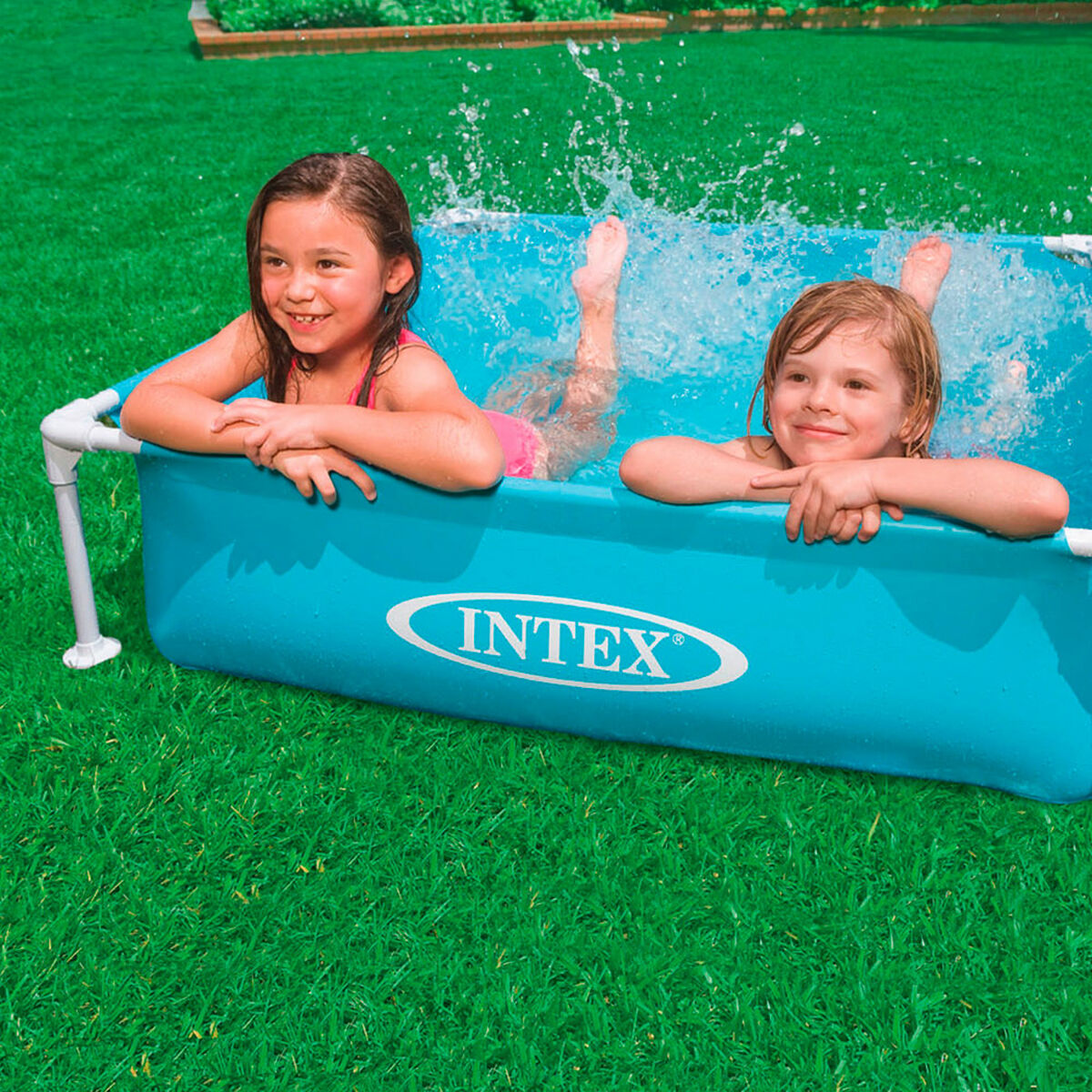 Children’s pool Intex Mini Frame Blue Squared 342 L 122 x 30 x 122 cm (3 Units)