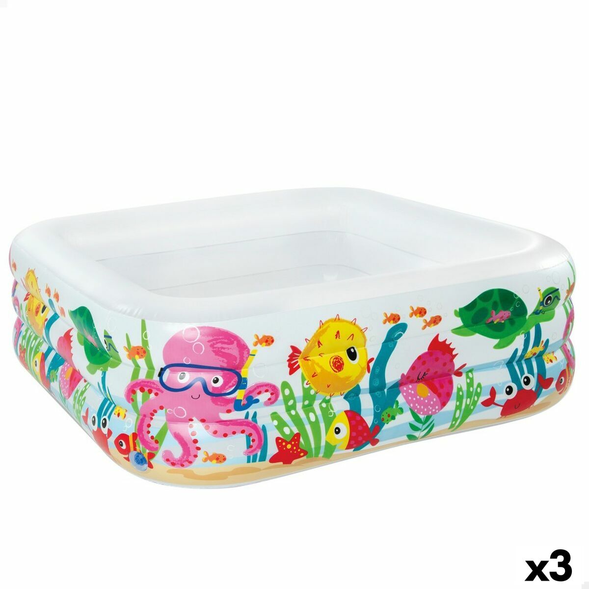 Inflatable Paddling Pool for Children Intex Aquarium 340 L 159 x 50 x 159 cm (3 Units) Inflatable Paddling Pool for Children Intex Aquarium 340 L 159 x 50 x 159 cm (3 Units)