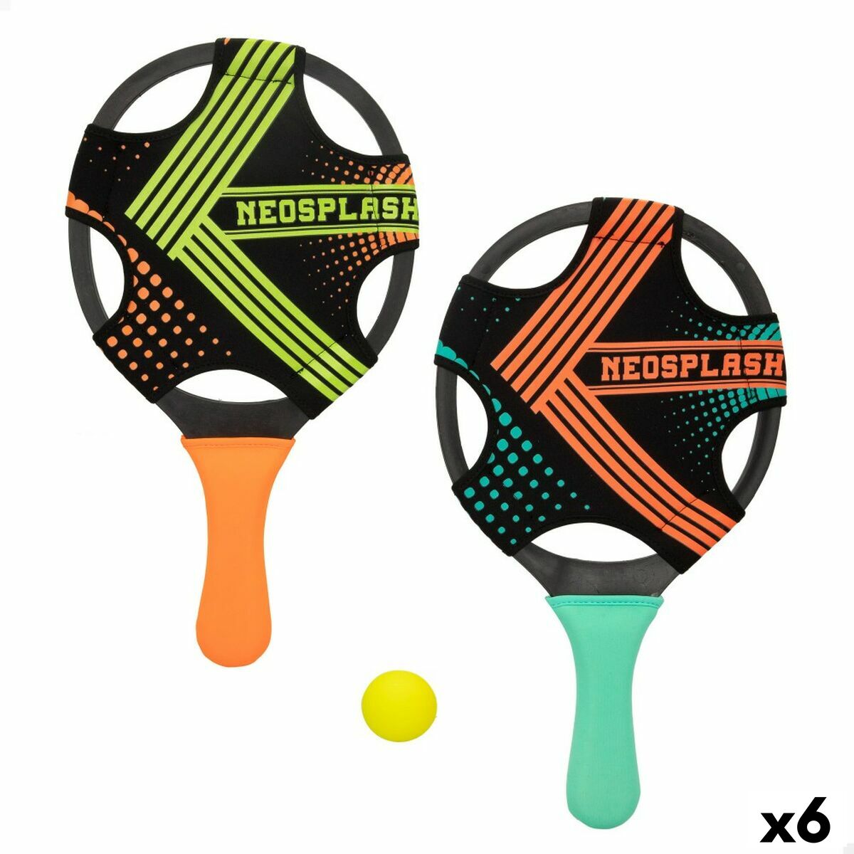 Beach Spades with Ball Colorbaby Neoprene Plastic (6 Units) Beach Spades with Ball Colorbaby Neoprene Plastic (6 Units)