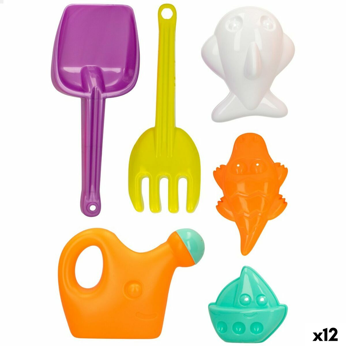 Beach toys set Colorbaby 6 Pieces 27 cm (12 Units) Beach toys set Colorbaby 6 Pieces 27 cm (12 Units)