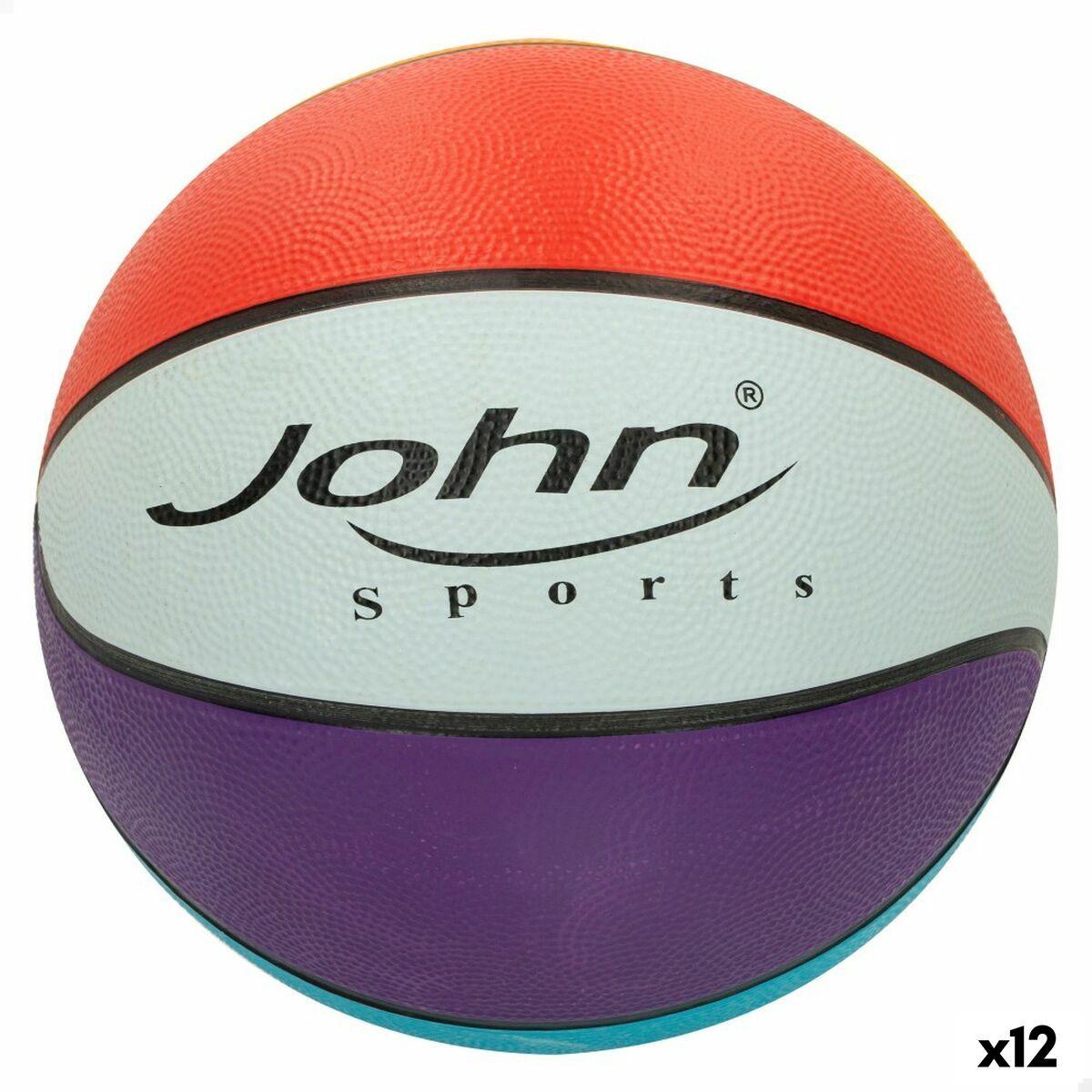 Basketball Ball John Sports Rainbow 7 Ø 24 cm 12 Units Basketball Ball John Sports Rainbow 7 Ø 24 cm 12 Units