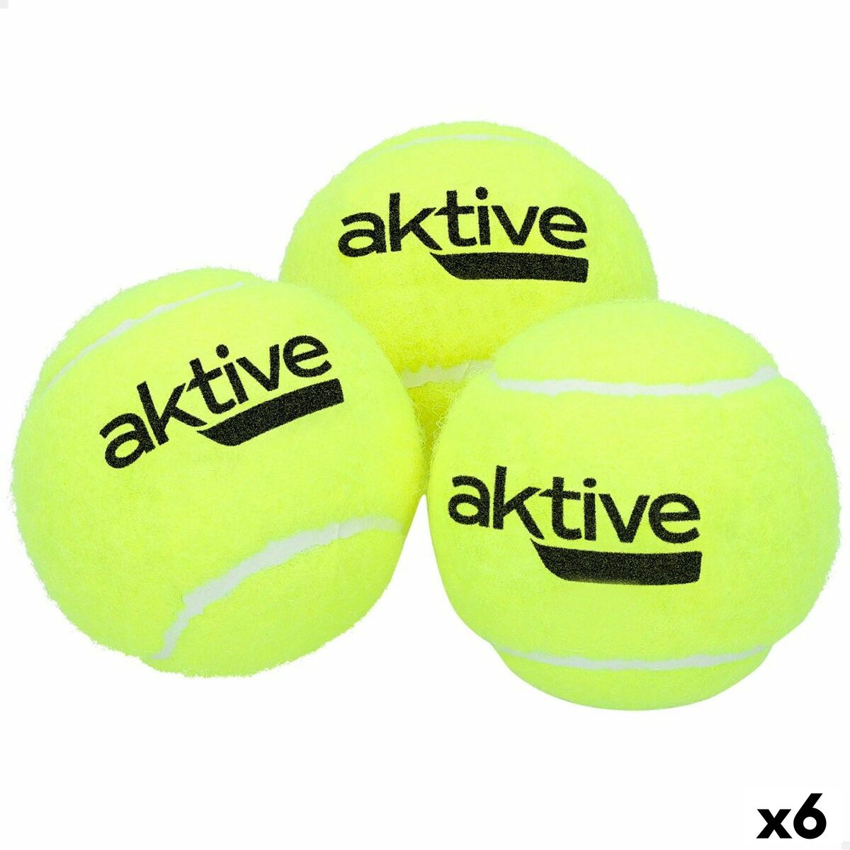 Padel Balls Aktive 3 Pieces Yellow 6 Units Padel Balls Aktive 3 Pieces Yellow 6 Units