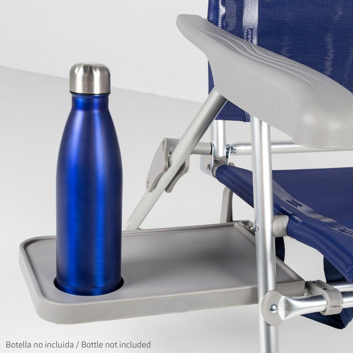 Beach Chair Aktive Slim Foldable Navy Blue 47 x 89 x 57 cm (2 Units)