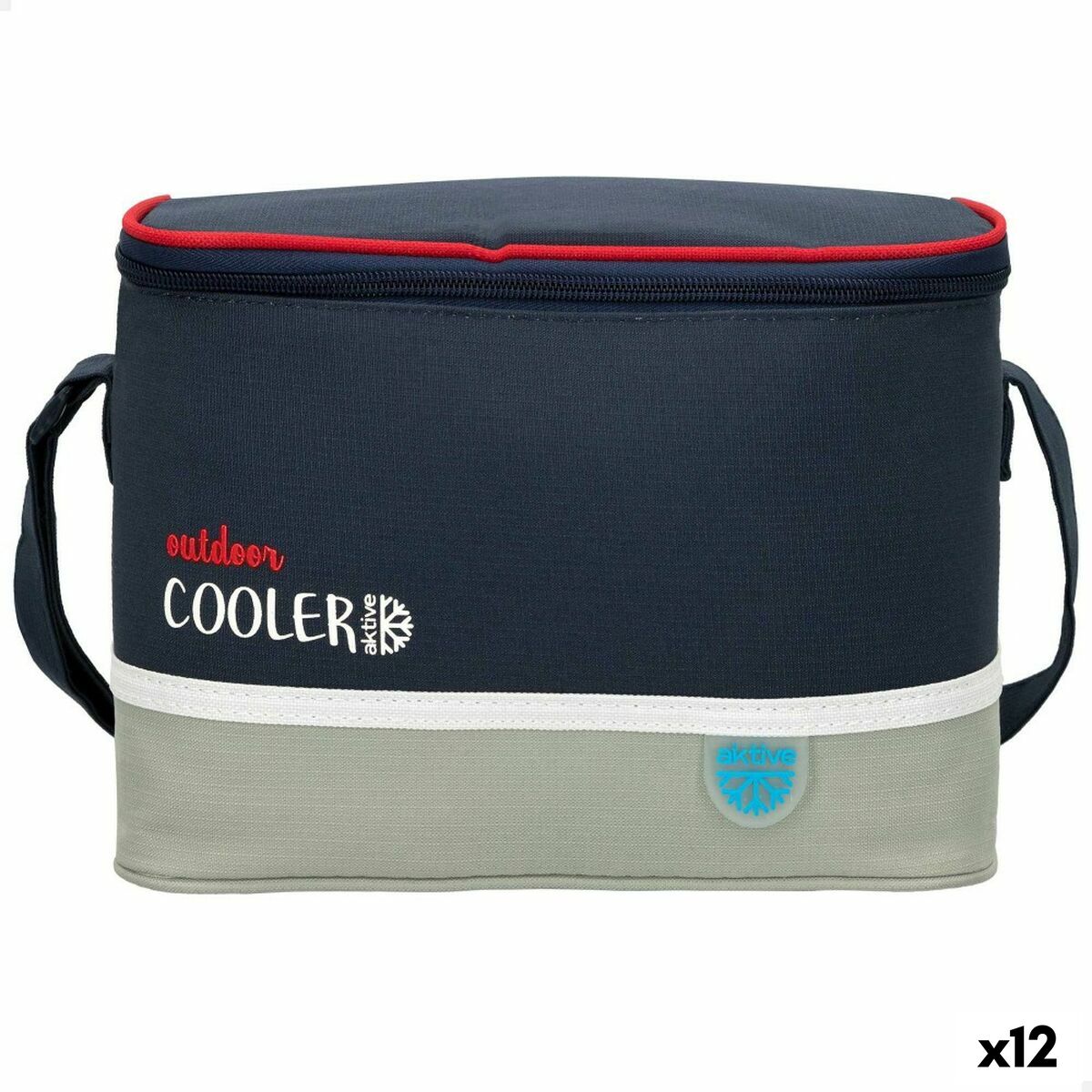 Cool Bag Aktive Navy Blue Grey 24 x 16,5 x 15 cm (12 Units) Cool Bag Aktive Navy Blue Grey 24 x 16,5 x 15 cm (12 Units)