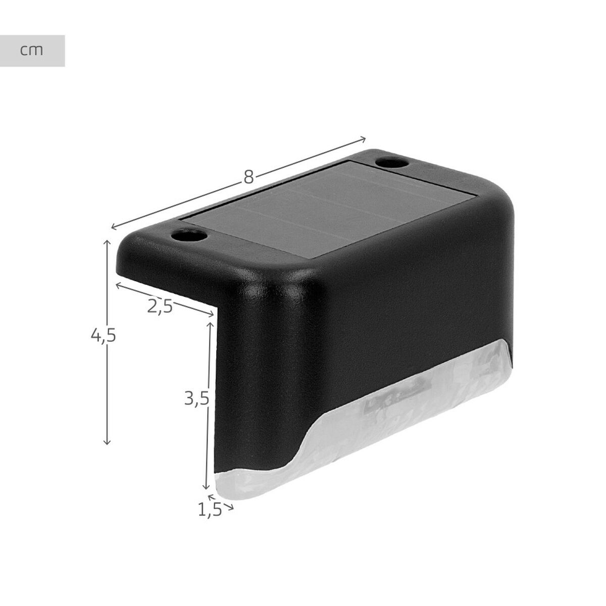 Solar lamp Aktive 8 x 4,5 x 4 cm (12 Units)