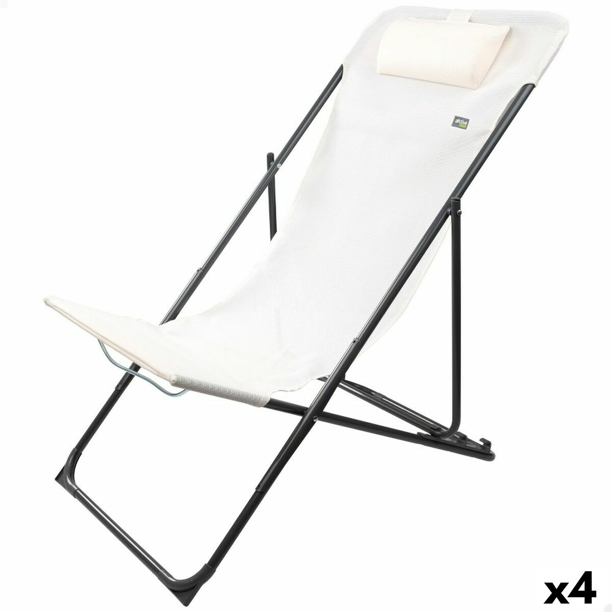 Reclining lounder Aktive White 53 x 87 x 78 cm (4 Units) Reclining lounder Aktive White 53 x 87 x 78 cm (4 Units)