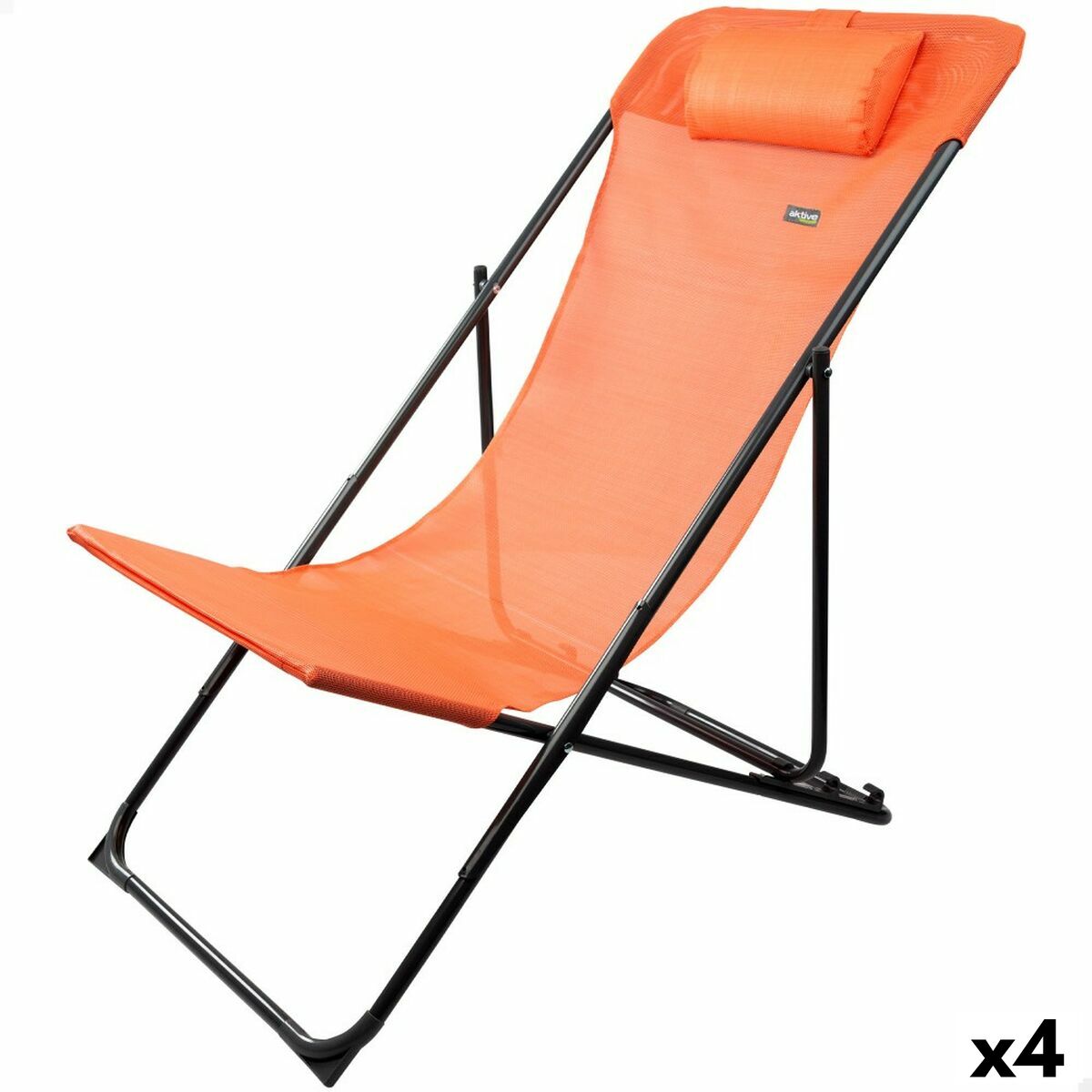 Reclining lounder Aktive Orange 53 x 87 x 78 cm (4 Units) Reclining lounder Aktive Orange 53 x 87 x 78 cm (4 Units)