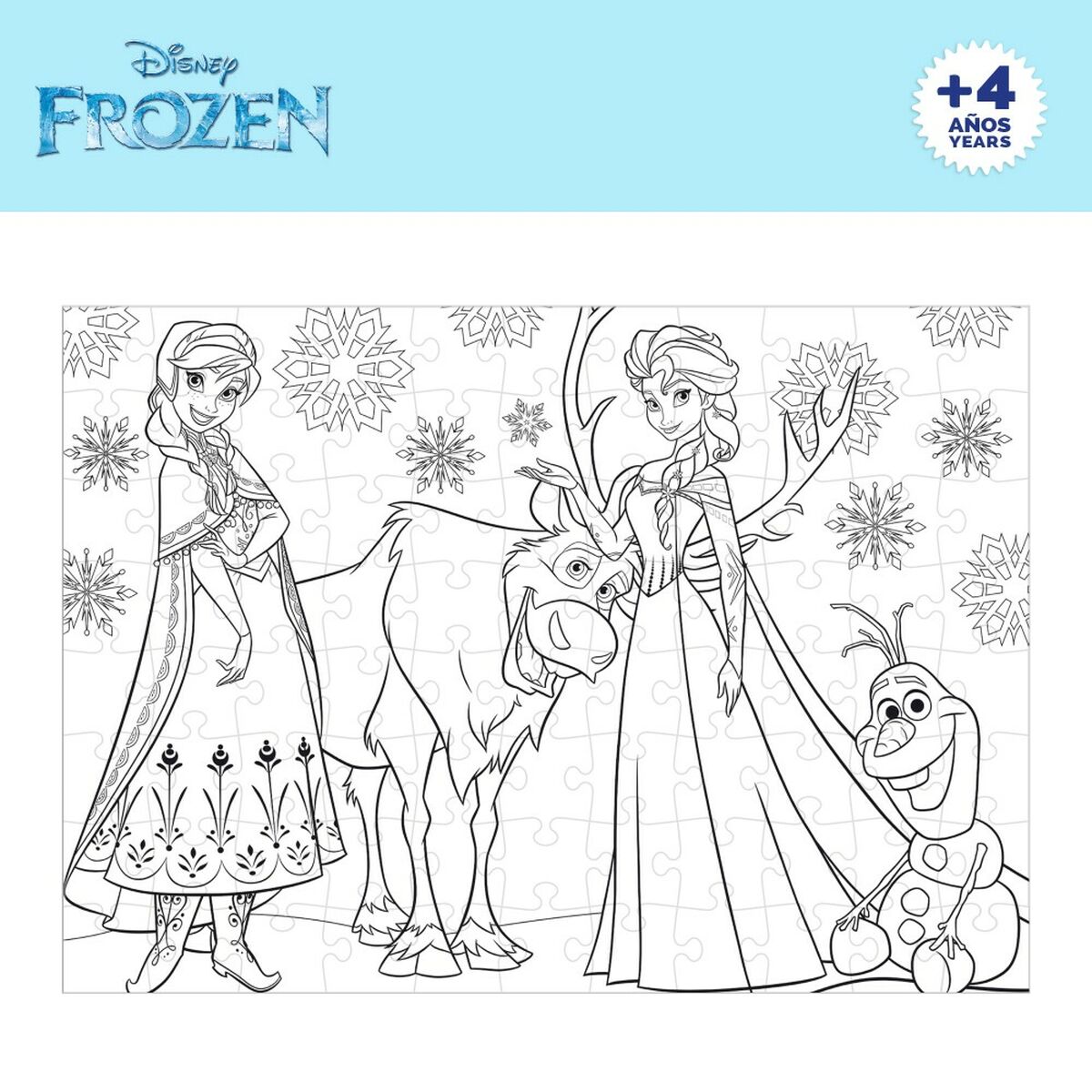 Child’s Puzzle Frozen Double-sided 108 Pieces 70 x 1,5 x 50 cm (6 Units)